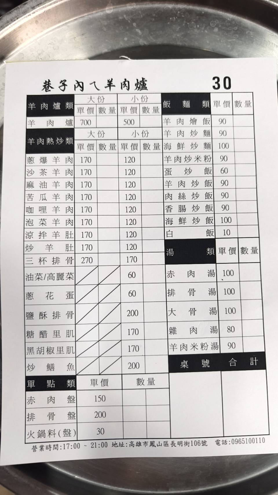 巷子內羊肉,沙茶羊肉,炒羊肉,羊肉火鍋,高雄小吃,高雄火鍋,高雄火鍋推薦,高雄羊肉爐,高雄美食,鳳山小吃,鳳山美食