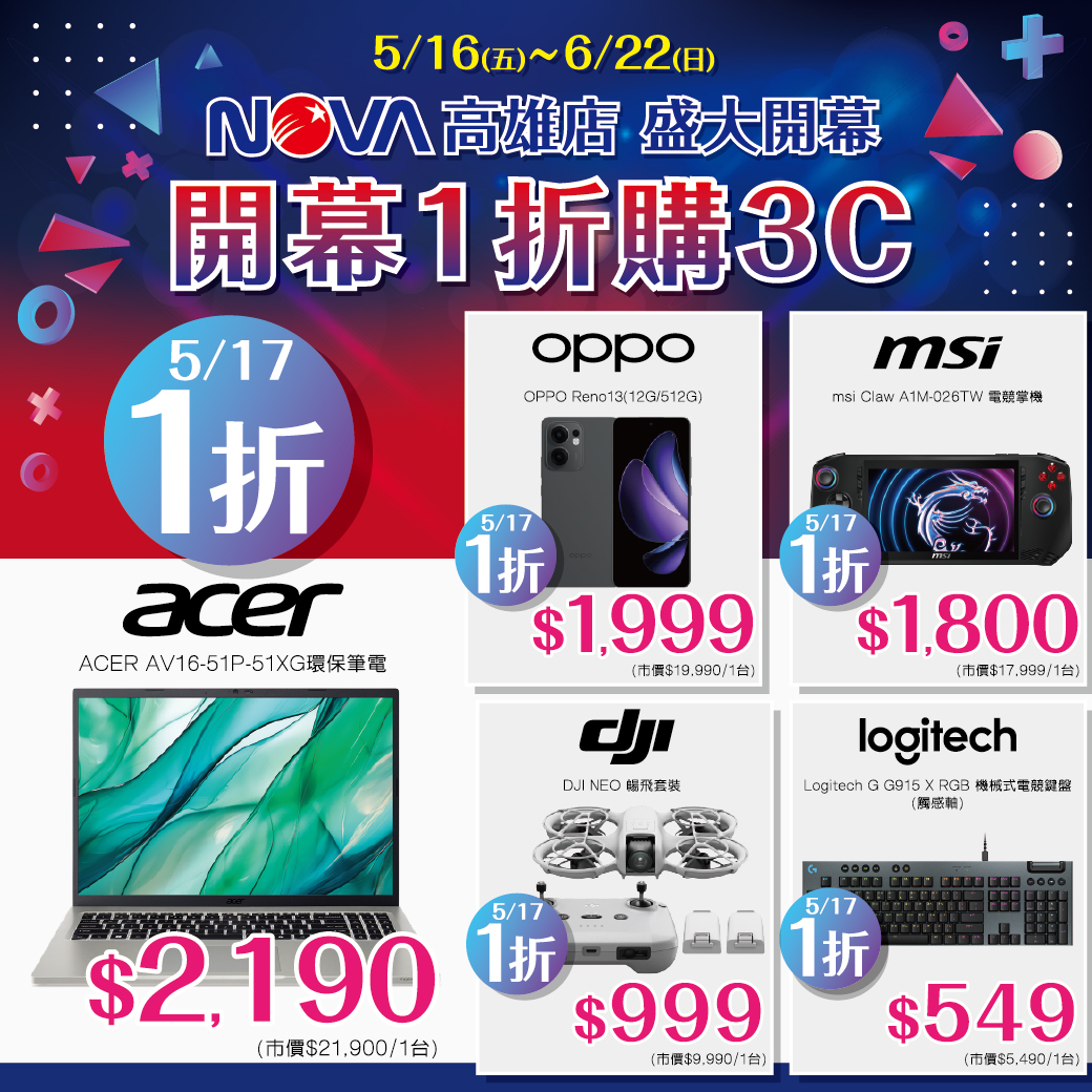 NOVA品牌,NOVA營業時間,NOVA資訊廣場,OPPO,real me,華碩,高雄NOVA,高雄百貨 NOVA品牌,NOVA營業時間,NOVA資訊廣場,OPPO,real me,華碩,高雄NOVA,高雄百貨
